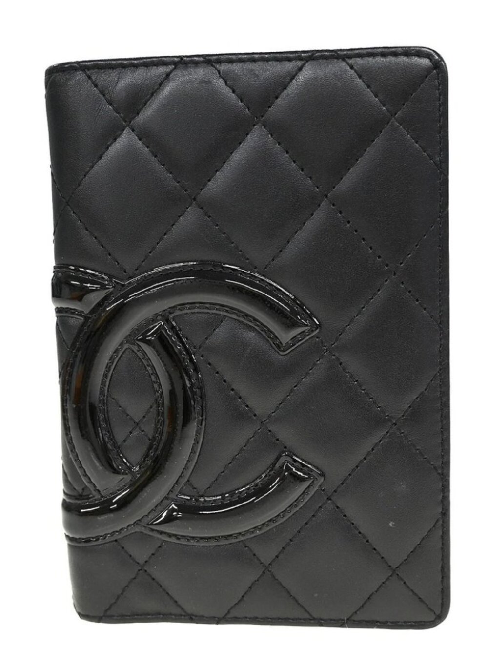 Chanel Black Cambon Calfskin Note Book Cover Small Good NQ02640
